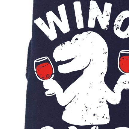 Wino Saur Funny Wine Doggie 3-End Fleece Hoodie