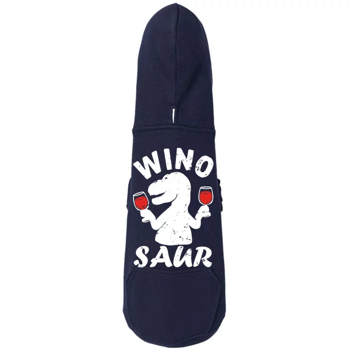 Wino Saur Funny Wine Doggie 3-End Fleece Hoodie