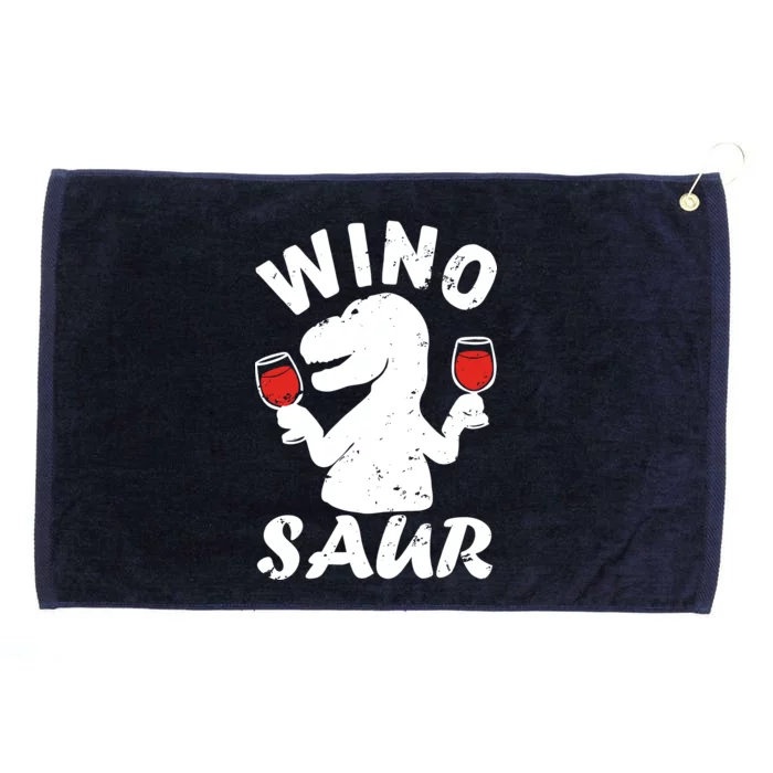 Wino Saur Funny Wine Grommeted Golf Towel