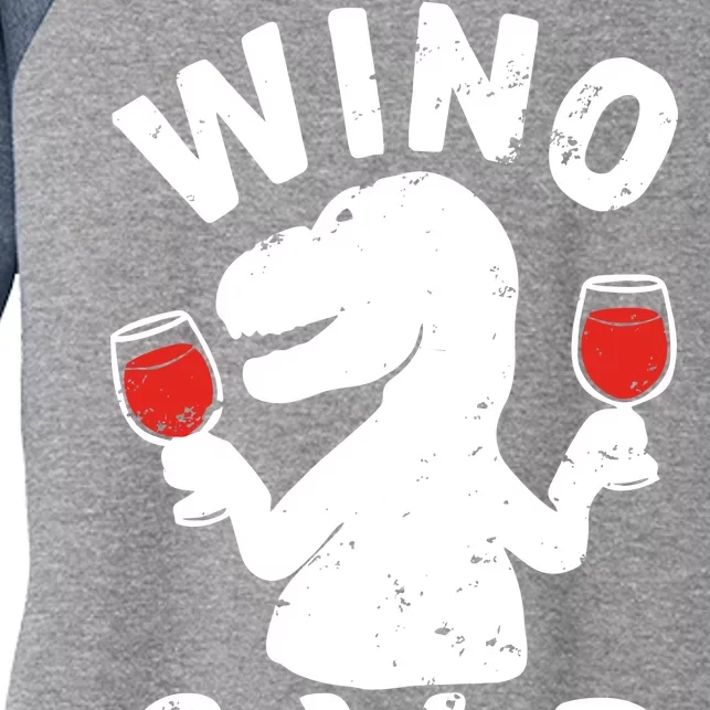 Wino Saur Funny Wine Women's Tri-Blend 3/4-Sleeve Raglan Shirt