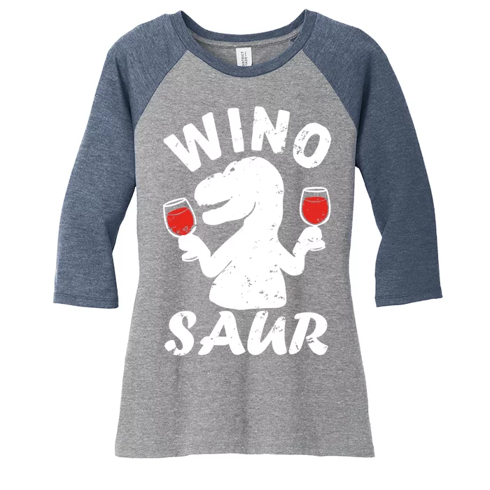 Wino Saur Funny Wine Women's Tri-Blend 3/4-Sleeve Raglan Shirt