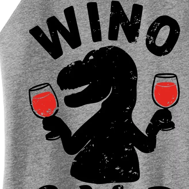 Wino Saur Funny Wine Women’s Perfect Tri Rocker Tank