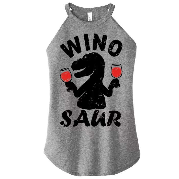 Wino Saur Funny Wine Women’s Perfect Tri Rocker Tank