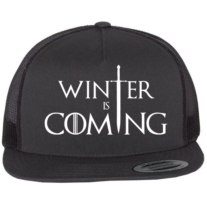 Winter Is Coming Flat Bill Trucker Hat