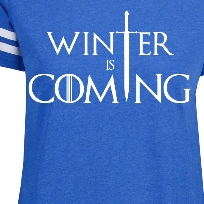 Winter Is Coming Enza Ladies Jersey Football T-Shirt