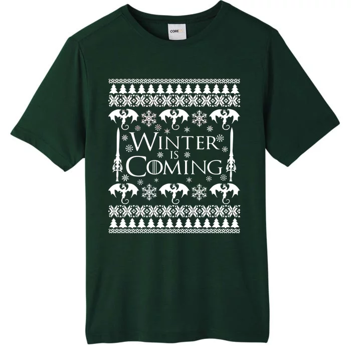 Winter is Coming Ugly Christmas Sweater Design ChromaSoft Performance T-Shirt