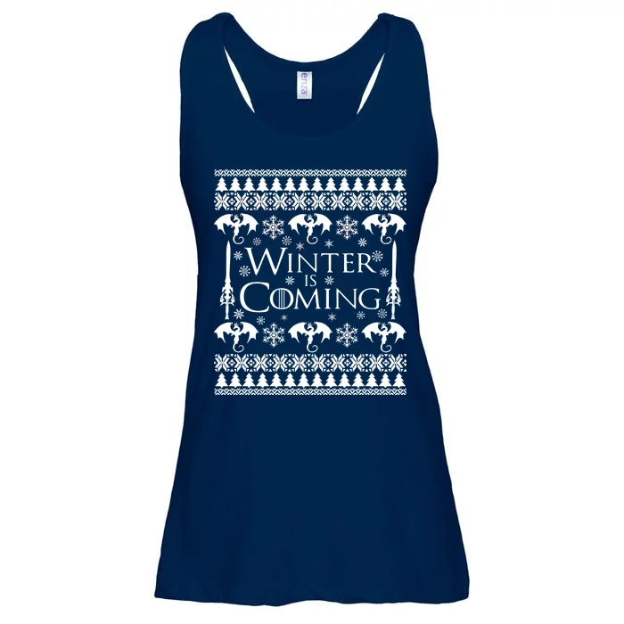 Winter is Coming Ugly Christmas Sweater Design Ladies Essential Flowy Tank