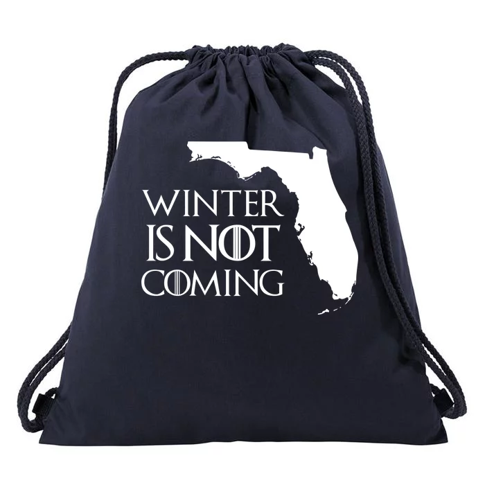 Winter Is Not Coming Florida Drawstring Bag