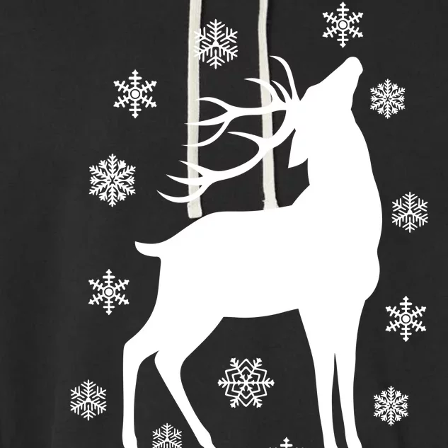 Winter Reindeer Garment-Dyed Fleece Hoodie