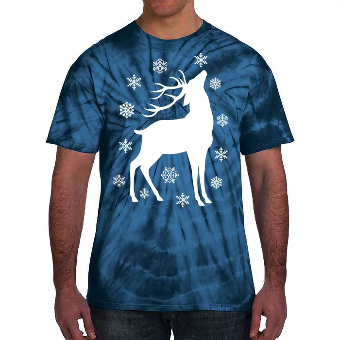 Winter Reindeer Tie-Dye T-Shirt