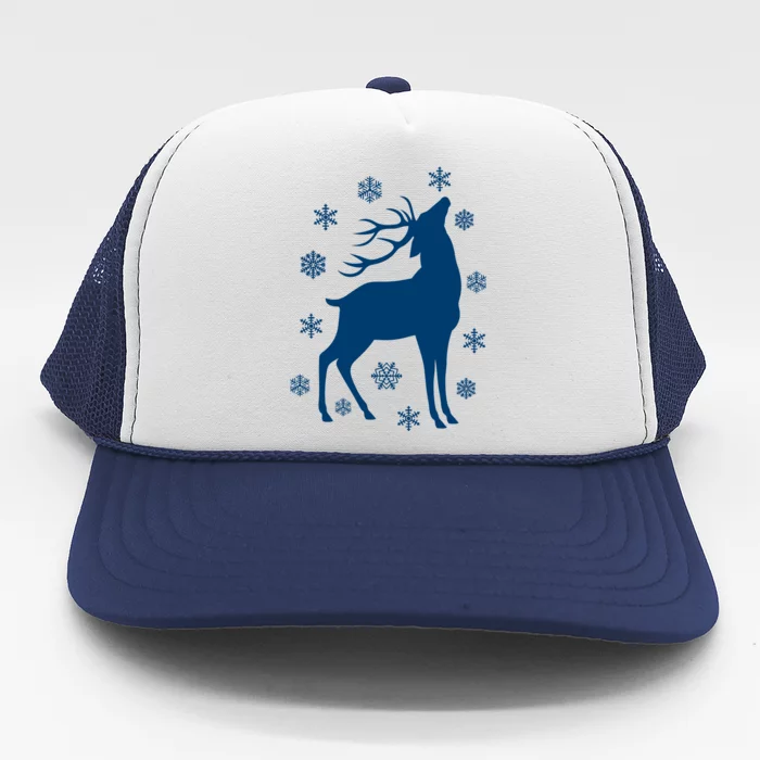 Winter Reindeer Trucker Hat