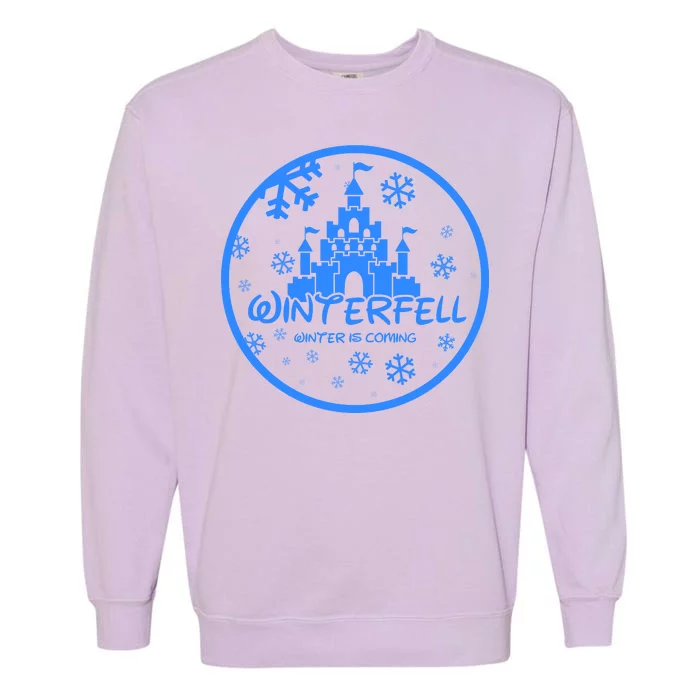 Winterfell Parody Logo Winter Is Coming Garment-Dyed Sweatshirt