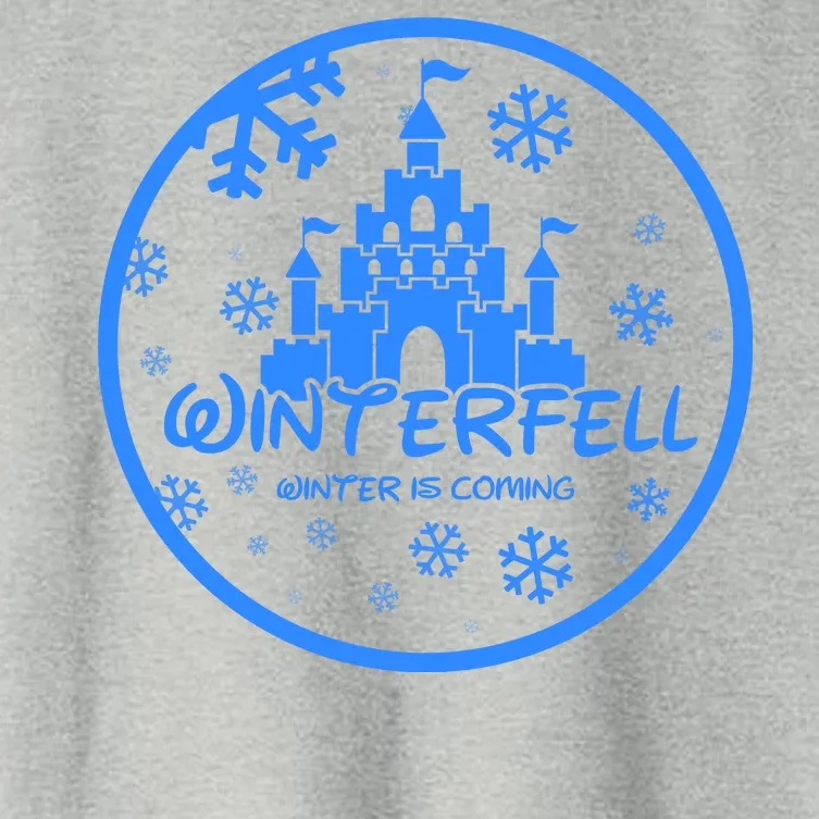 Winterfell Parody Logo Winter Is Coming Women's Crop Top Tee