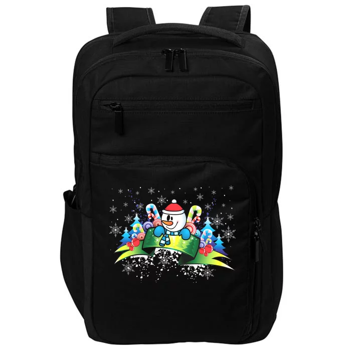 Winter's Snowman Holiday Impact Tech Backpack