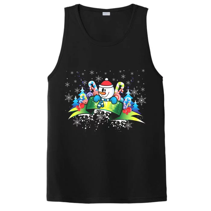 Winter's Snowman Holiday Performance Tank