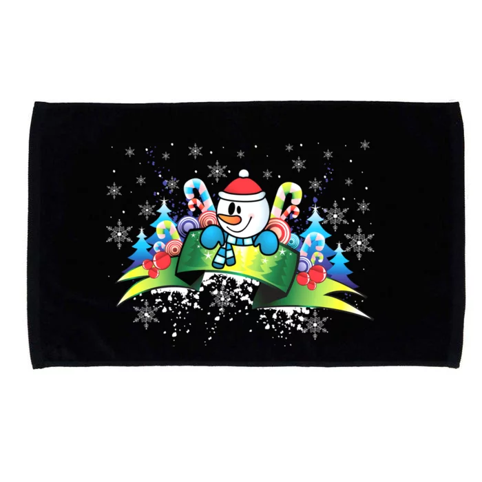 Winter's Snowman Holiday Microfiber Hand Towel