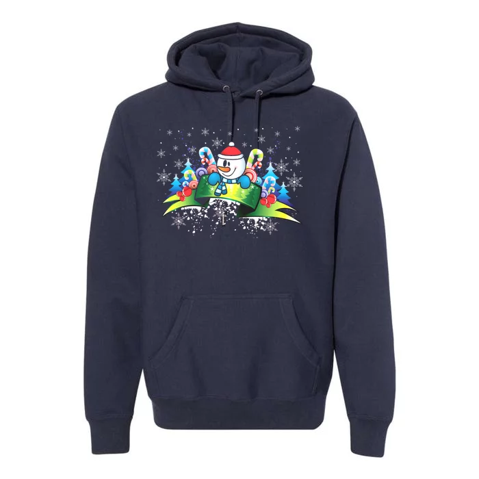 Winter's Snowman Holiday Premium Hoodie