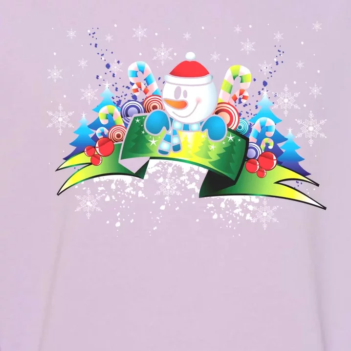 Winter's Snowman Holiday Garment-Dyed Sweatshirt