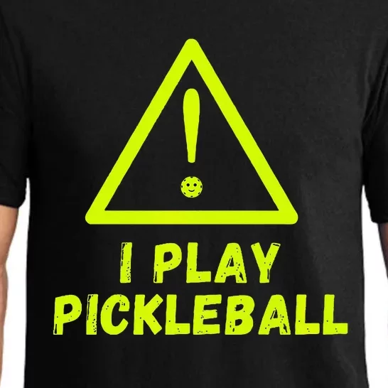 Warning I play Pickleball front and back with website name. Premium Pajama Set