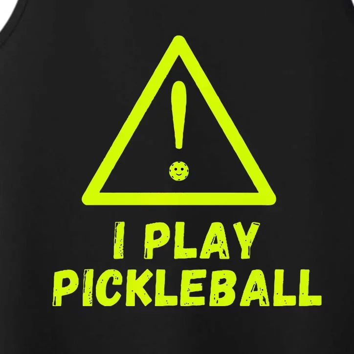 Warning I play Pickleball front and back with website name. Premium Performance Tank