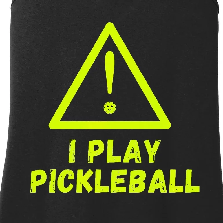 Warning I play Pickleball front and back with website name. Ladies Essential Tank