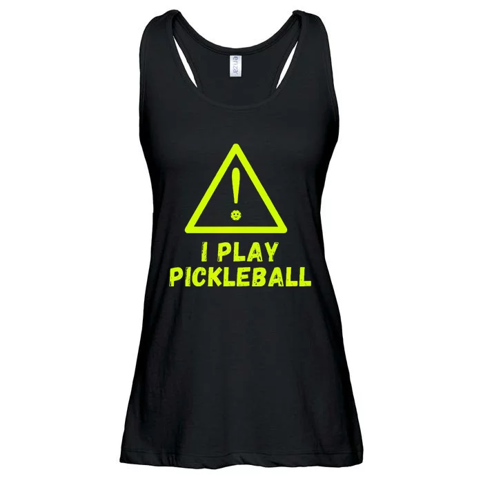 Warning I play Pickleball front and back with website name. Ladies Essential Flowy Tank