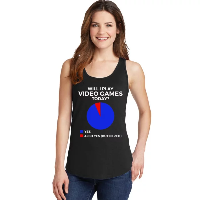 Will I Play Video Games Today Funny Gamer Gaming Ladies Essential Tank