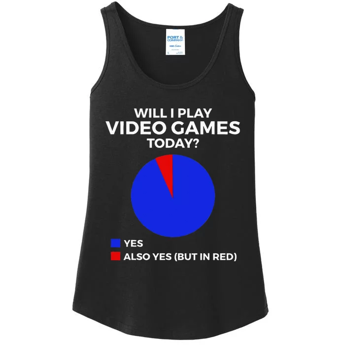 Will I Play Video Games Today Funny Gamer Gaming Ladies Essential Tank