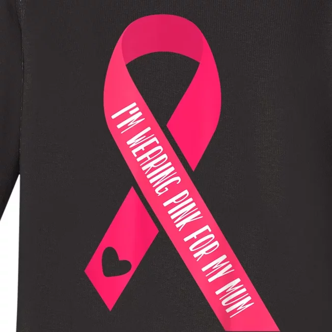 Wear It Pink Breast Cancer Shirts Ribbon Breast Cancer Pink Baby Long Sleeve Bodysuit