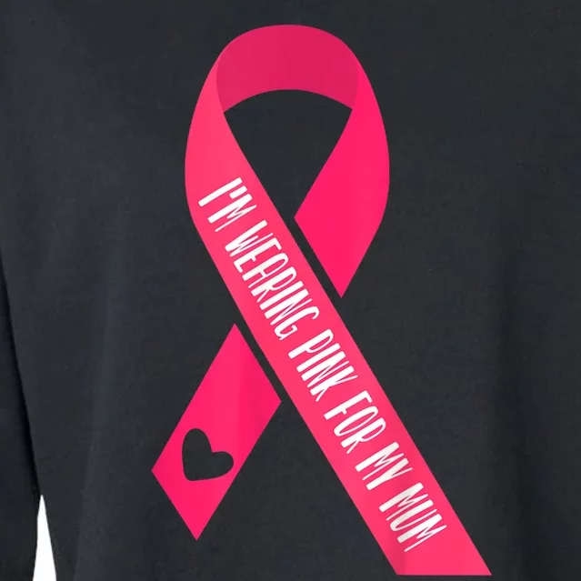 Wear It Pink Breast Cancer Shirts Ribbon Breast Cancer Pink Cropped Pullover Crew