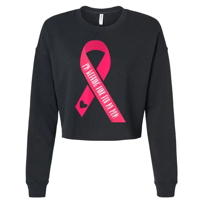 Wear It Pink Breast Cancer Shirts Ribbon Breast Cancer Pink Cropped Pullover Crew