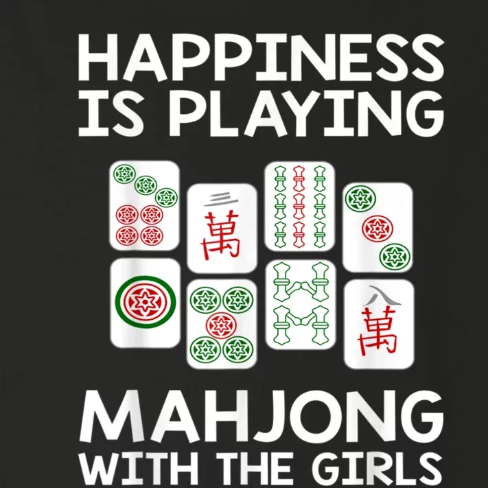 Womens,Happiness Is Playing Mahjong Toddler Long Sleeve Shirt