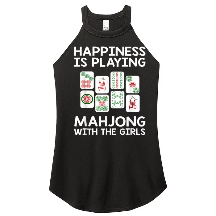 Womens,Happiness Is Playing Mahjong Women’s Perfect Tri Rocker Tank