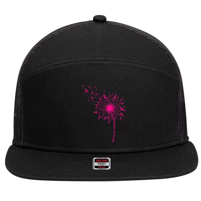 Wear It Pink Breast Cancer Shirts Ribbon Breast Cancer Pink 7 Panel Mesh Trucker Snapback Hat