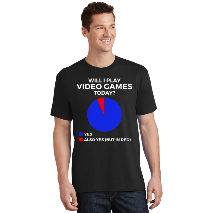 Will I Play Video Games Today Funny Gamer Gaming T-Shirt