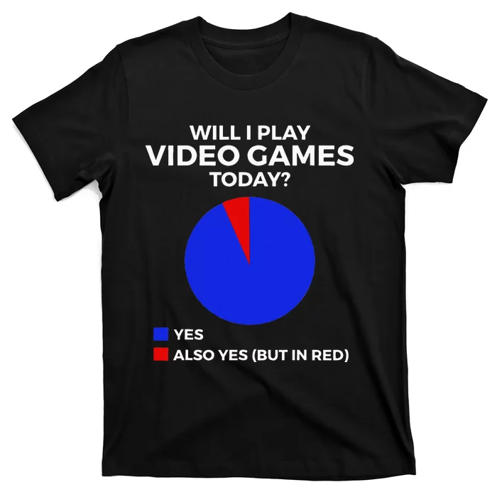 Will I Play Video Games Today Funny Gamer Gaming T-Shirt