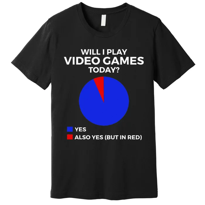 Will I Play Video Games Today Funny Gamer Gaming Premium T-Shirt