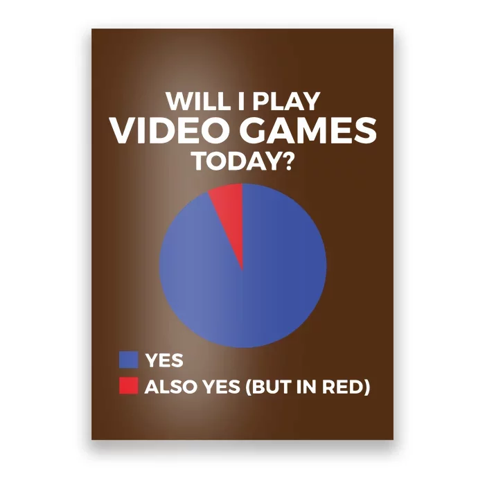 Will I Play Video Games Today Funny Gamer Gaming Short Sleeve Poster