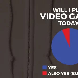 Will I Play Video Games Today Funny Gamer Gaming Short Sleeve Full Zip Hoodie