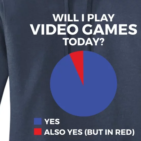 Will I Play Video Games Today Funny Gamer Gaming Short Sleeve Women's Pullover Hoodie