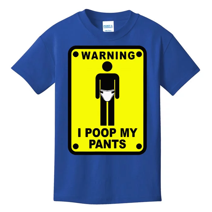 Warning I Poop My Pants Kids T-Shirt