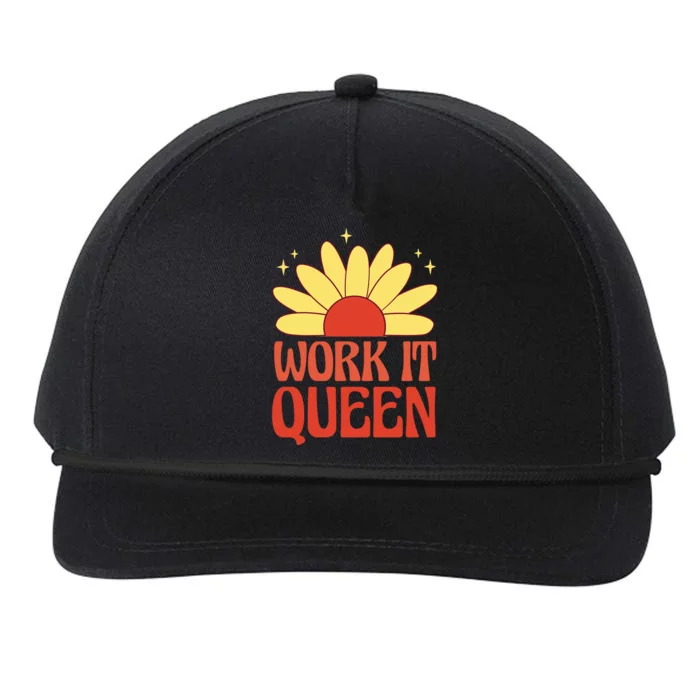 Work It Queen Sunflower Cute Gift Snapback Five-Panel Rope Hat