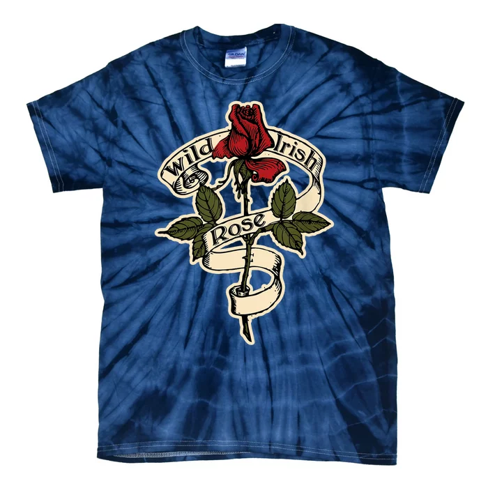 Wild Irish Rose for St. Patrick's Day Tie-Dye T-Shirt