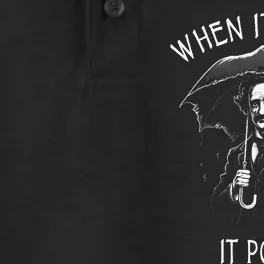 When It Rains It Poes Funny Edgar Allan Poe Dry Zone Grid Performance Polo