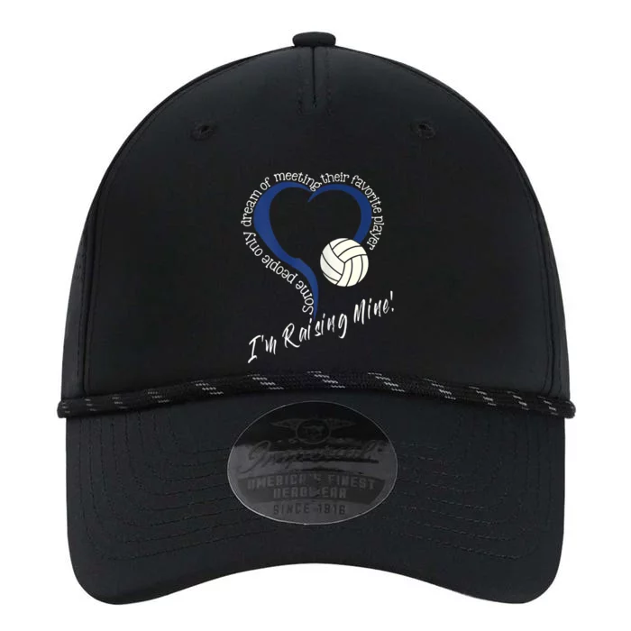 Womens I'm Raising Mine! Volleyball Mom Performance The Dyno Cap