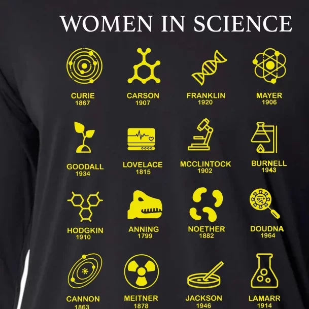 Women In Science Feminist Cooling Performance Long Sleeve Crew