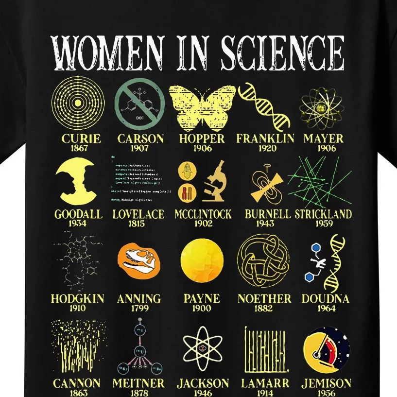 Women In Science Kids T-Shirt