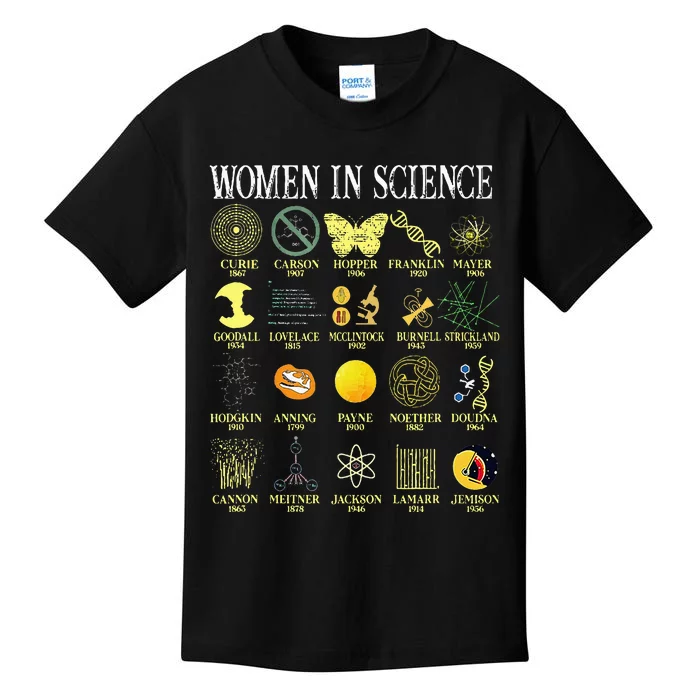 Women In Science Kids T-Shirt