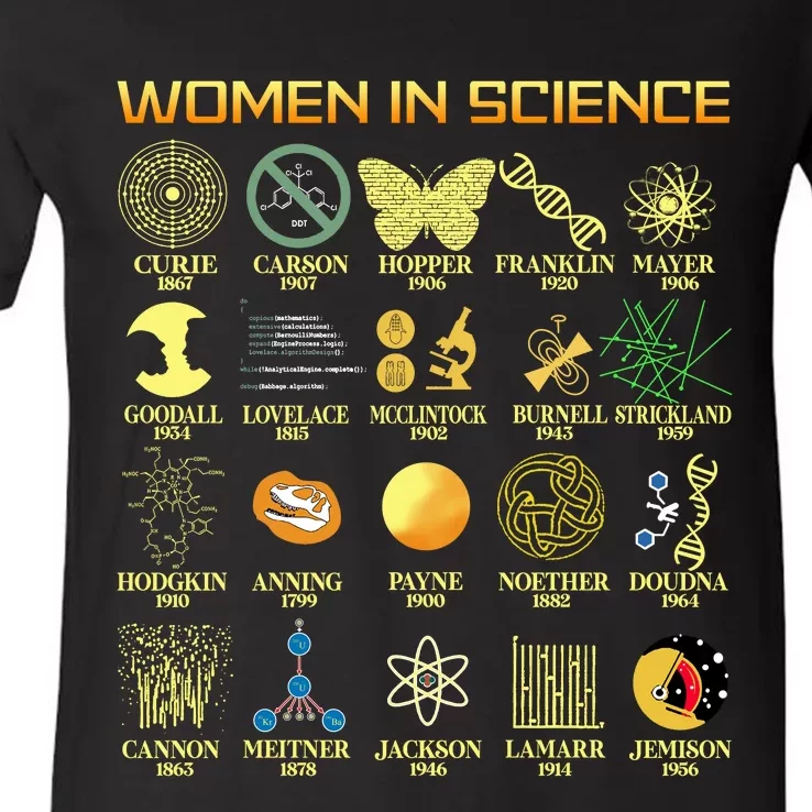 Women In Science V-Neck T-Shirt