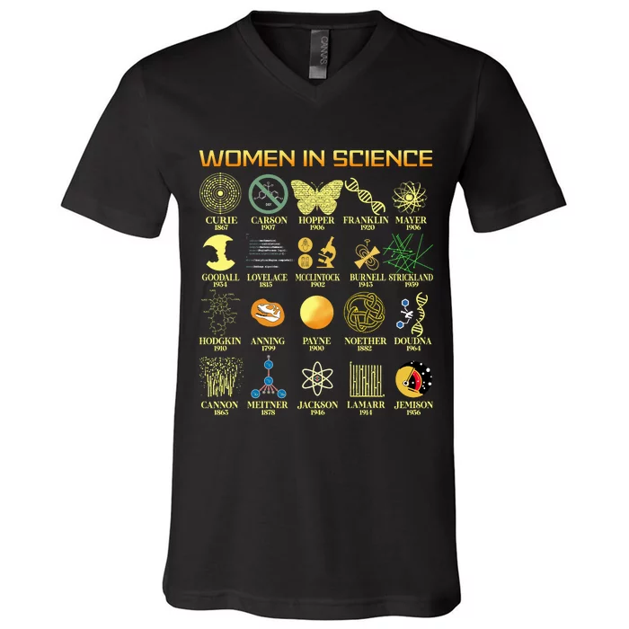 Women In Science V-Neck T-Shirt